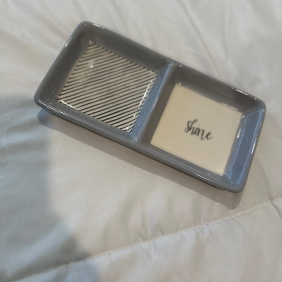Other - Gray and Cream Jewelry Dish